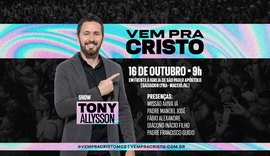 Cantor Tony Allysson fará show no Vem pra Cristo 2022, em Maceió
