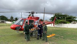 Helicóptero do Samu resgata três vítimas, após acidente nesta sexta-feira (18)