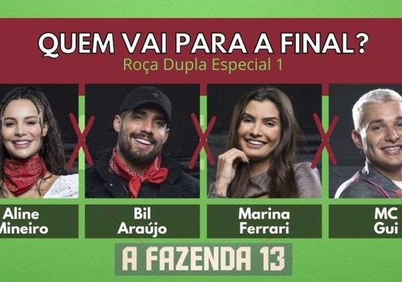 'A Fazenda 13': Aline, Bil, Marina e MC Gui estão na primeira roça especial