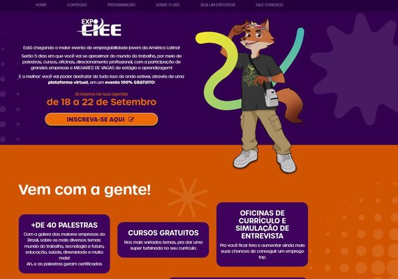 Expo CIEE oferece mais de 10 mil vagas de estágio e aprendizagem