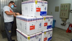 Alagoas recebe mais 44.750 doses de vacinas e já inicia distribuição para municípios