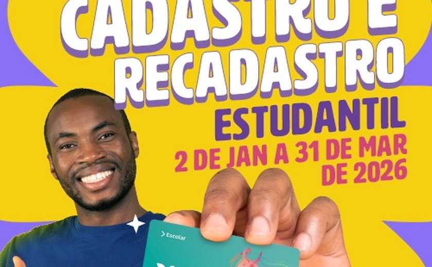 Menos de 4% dos estudantes realizaram cadastro/recadastro do Vamu Escolar em janeiro; prazo segue aberto