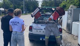 Polícia Civil apreende fios de cobre e arma de fogo durante operação conjunta com a Equatorial em Maceió
