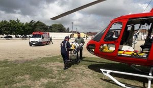 Samu Aeromédico resgata vítima de arma branca em Atalaia