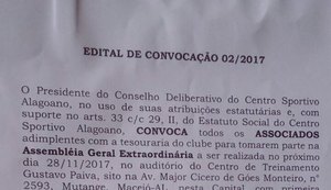 Conselho Deliberativo do CSA convoca assembleia para prestação de contas