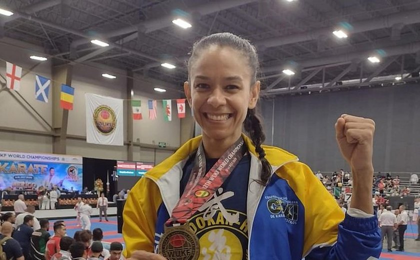 Atleta alagoana conquista título mundial de karatê no México