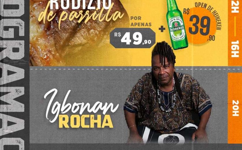Igbonan Rocha movimenta a sexta-feira com muito samba raiz, em Maceió