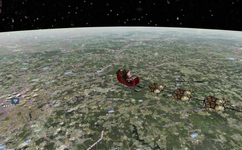 Papai Noel inicia maratona mundial e site rastreia seus movimentos