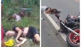 Casal morto em acidente envolvendo motocicletas na AL-465 esperava bebê