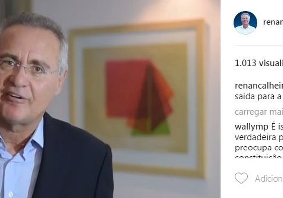 Renan Calheiros defende eleições gerais em 2018 e renúncia de Temer