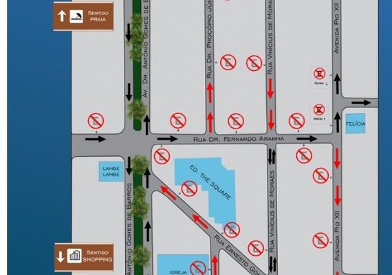 Trânsito da Jatiúca passará por alterações a partir do próximo sábado (03)