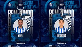 CSA anuncia contratações do volante Kevyn e do zagueiro Luiz Gustavo