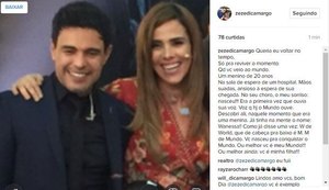 Zezé Di Camargo se declara para Wanessa: 'Você é meu mundo'