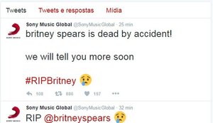 Hackers invadem contas de Sony e Bob Dylan para 'matar' Britney Spears