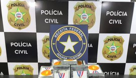 Polícia Civil e Receita Federal apreendem 20 kg de cocaína em operação conjunta em Maceió
