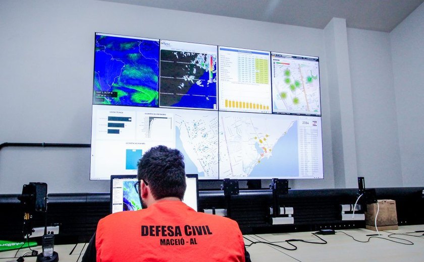 Defesa Civil segue monitorando chuvas na capital alagoana