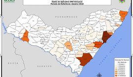 Em janeiro, mapa do IMA aponta Maceió como líder em número de denúncias no estado