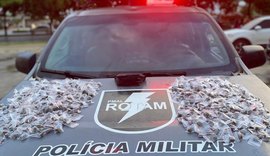 PM apreende arma de fogo, mais de 40 munições e drogas em Maceió