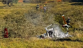 Helicóptero cai em Pomerode-SC e corpo de piloto é encontrado carbonizado