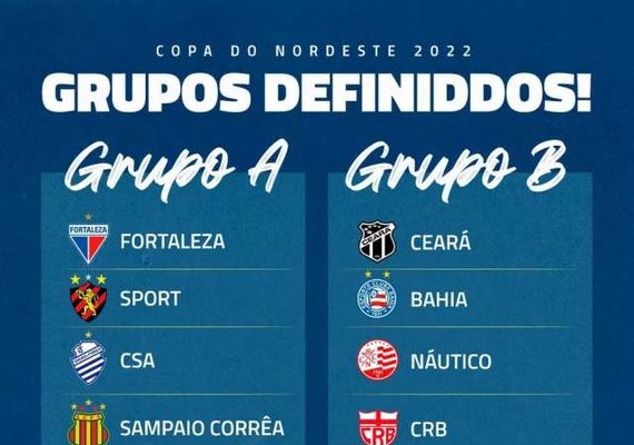 Sorteio define os dois grupos da Copa do Nordeste, confira como ficaram CSA e CRB