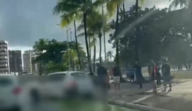 Atleta fica ferido durante treino após acidente entre BMW e Renault Sandero em Maceió