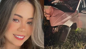 Carro de PM suspeito de matar companheira fica destruído após colisão durante fuga em Penedo