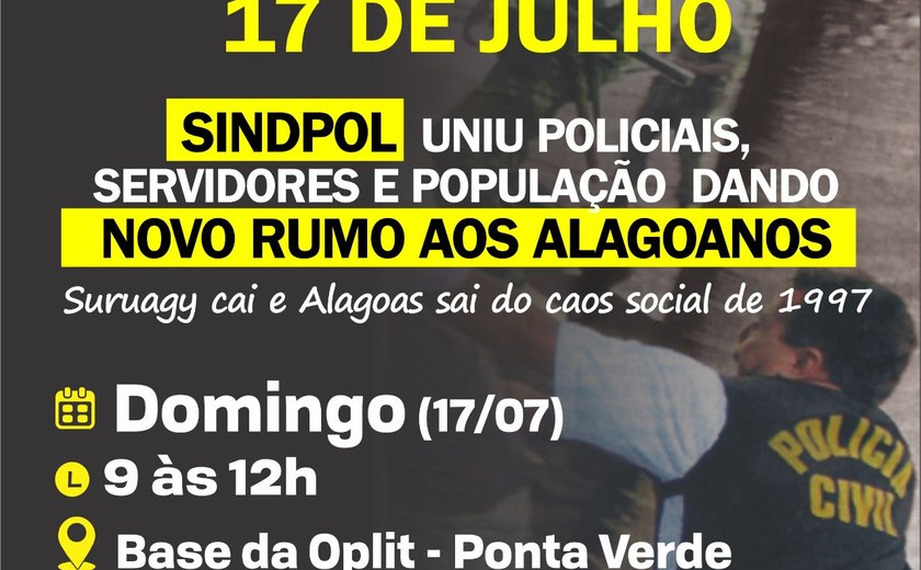 Sindpol fará ação de atendimento à população próximo à Oplit - Ponta Verde neste domingo (17)