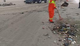 Desde segunda, Slum recolhe mais de 160 toneladas de lixo em praias de Maceió