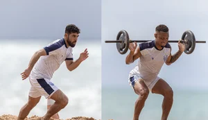 CSA realiza treino físico na praia de Jatiúca visando duelo contra o ASA