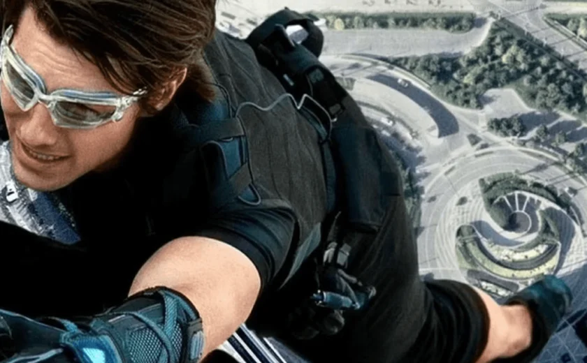 Vem por ai! Astro Tom Cruise se pendura em avião em nova imagem de Missão Impossível 8