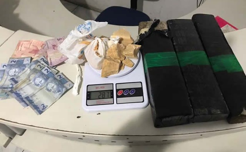 Policia prende quatro pessoas que comercializavam drogas em Jequiá da Praia