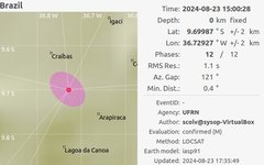 Sismógrafo detectou a explosão