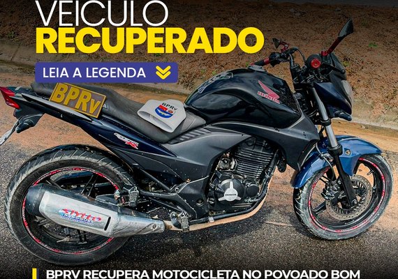 BPRv recupera motocicleta no Povoado Bom Jardim, em Arapiraca