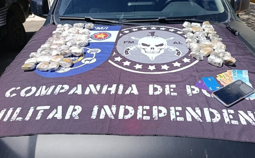 Polícia apreende 69 tabletes de maconha durante ação em sítio de Boca da Mata