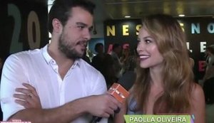 Paolla Oliveira fica constrangida ao ser entrevistada pelo ex: 'Satisfação revê-lo'