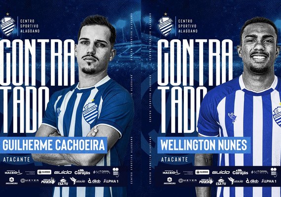 CSA anuncia oficialmente contratações de Guilherme Cachoeira e Wellington Nunes