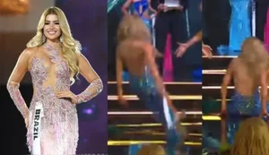 Miss Brasil cai ao vivo na final de concurso no Egito; veja vídeo