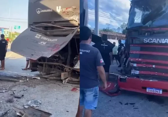 Ônibus da equipe de Manim Vaqueiro se envolve em acidente na BR-101, em Pernambuco
