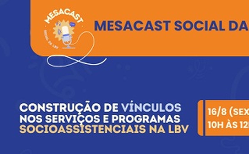 Construção de vínculos em serviços e programas socioassistenciais será tema de MesaCast