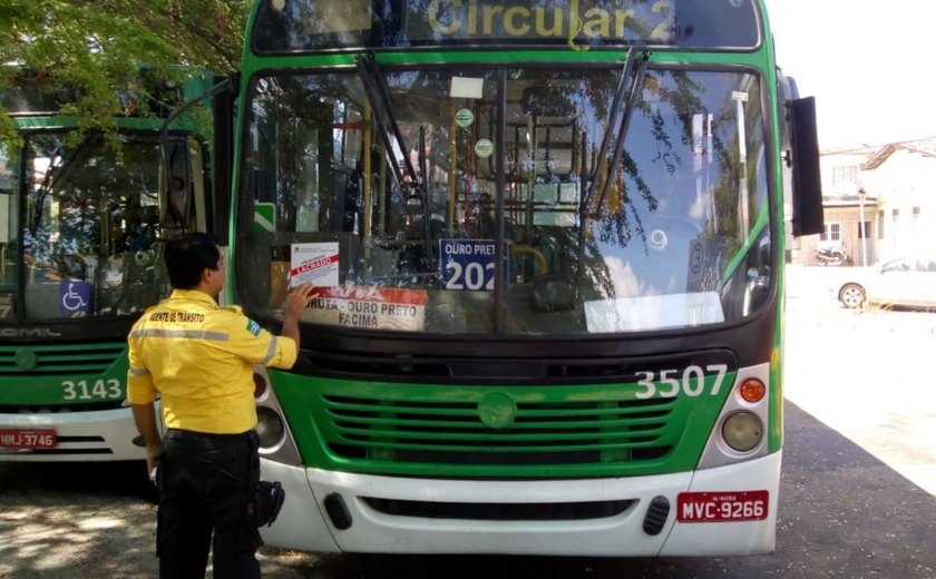 Operação Coletivo Seguro da SMTT remove sete ônibus por diversas irregularidades