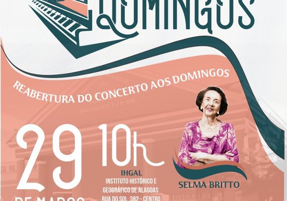 Concerto aos Domingos retorna e promete emocionar o público alagoano