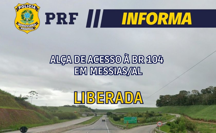 Trecho da BR-104 em Messias é liberado após interdição por obras do DNIT
