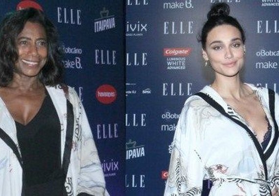 Tava em liquidação? Glória Maria e Débora Nascimento usam looks iguais em evento