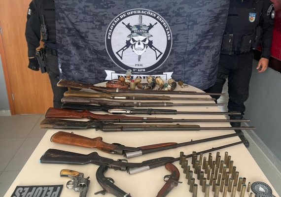 Ação integrada apreende 11 armas de fogo em cidades do sertão alagoano