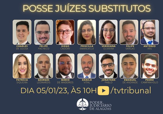 TJ de Alagoas empossa 14 juízes substitutos nesta quinta-feira (5)