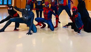 Estreia de filme ganha encontro de cosplays do Homem-Aranha no Pátio Maceió