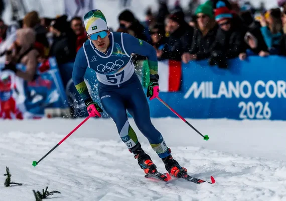 Brasil estreia no esqui cross-country, mas não se classifica à final