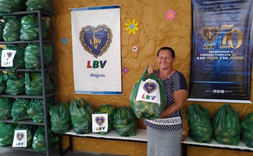 LBV arrecada alimentos e produtos de higiene para famílias pobres em Maceió