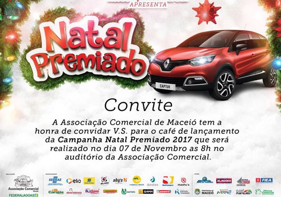 Campanha Natal Premiado será lançada terça-feira na Associação Comercial de Maceió