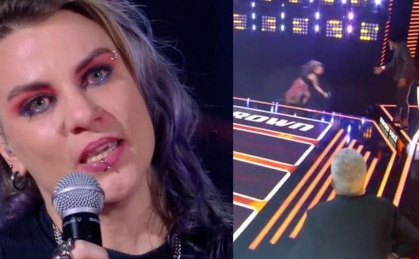 Participante do ‘The Voice Brasil’ cai do palco e leva sete pontos no joelho